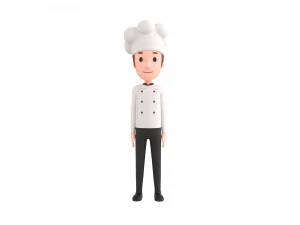 Character120 Rigged Chef 3D Model