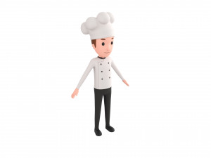 Character120 Rigged Chef 3D Model