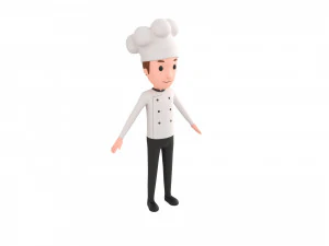 Character120 Rigged Chef 3D Model