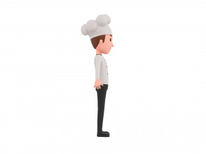Character120 Rigged Chef 3D Model