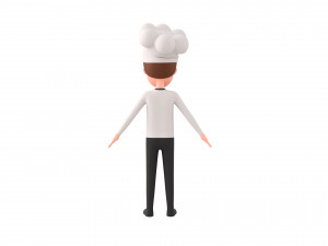 Character120 Rigged Chef 3D Model