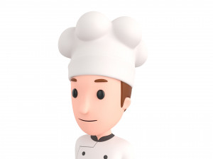 Character120 Rigged Chef 3D Model