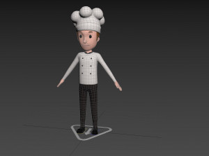Character120 Rigged Chef 3D Model