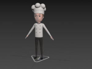 Character120 Rigged Chef 3D Model
