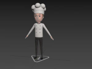 Character120 Rigged Chef 3D Model