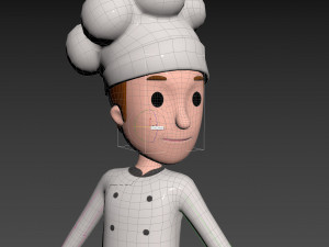 Character120 Rigged Chef 3D Model