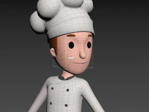 Character120 Rigged Chef 3D Model