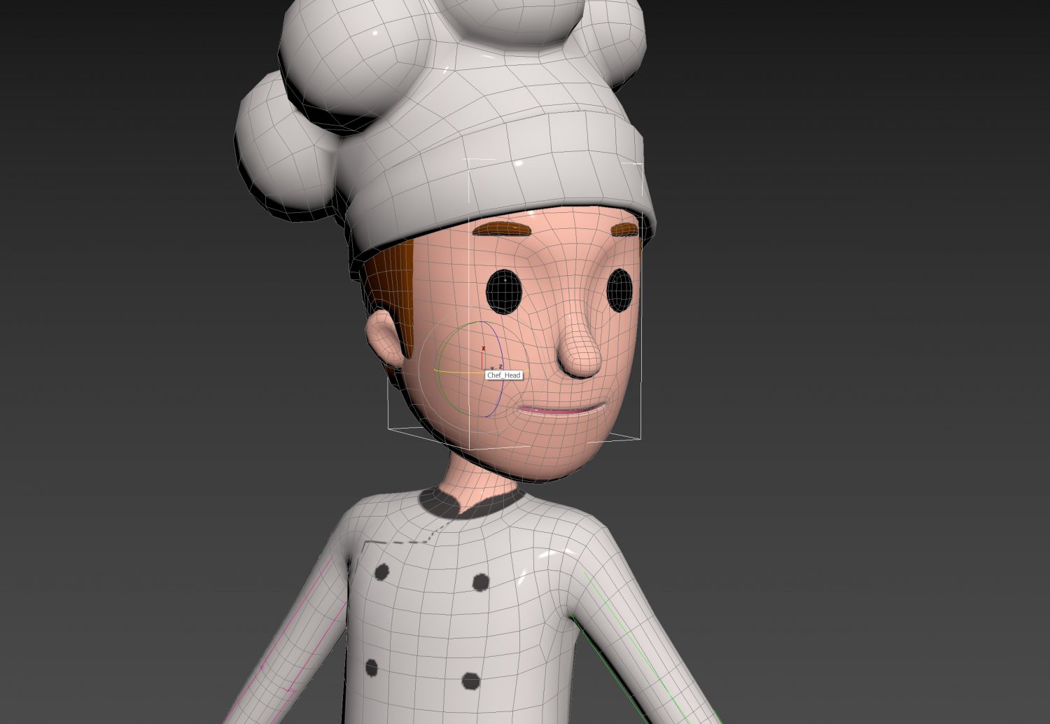 Robot Chef cooking soup 3d realistic animated scene Vray | 3D model