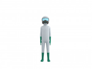 Character121 Rigged Man In Hazmat Suit Model 3D