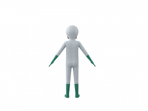 Character121 Rigged Man In Hazmat Suit Model 3D