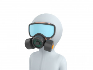 Character121 Rigged Man In Hazmat Suit Model 3D