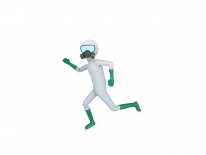 Character121 Rigged Man In Hazmat Suit Model 3D