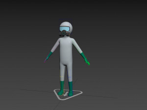 Character121 Rigged Man In Hazmat Suit Model 3D