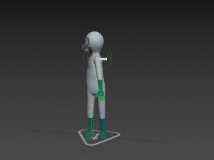 Character121 Rigged Man In Hazmat Suit Model 3D