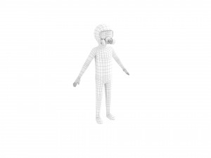 Character121 Rigged Man In Hazmat Suit Model 3D