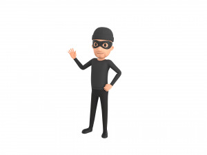 Character123 Rigged Robber 3D Model