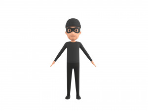 Character123 Rigged Robber 3D 모델