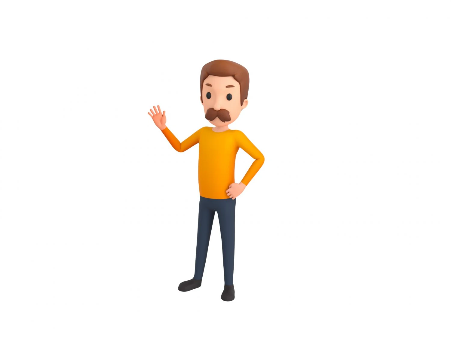 Character124 Rigged Man 3D Model .c4d .max .obj .3ds .fbx .stl .blend 