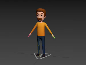 Character124 Rigged Man 3D Model