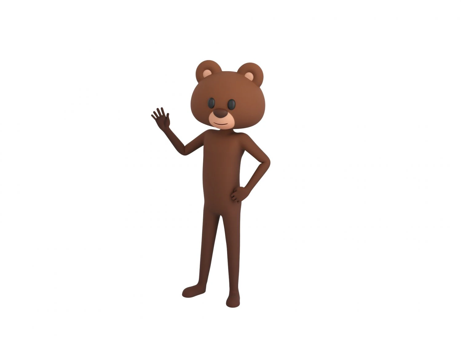 Character126 Rigged Bear 3D Model .c4d .max .obj .3ds .fbx .stl .blend 