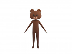 Character126 Rigged Bear Model 3D