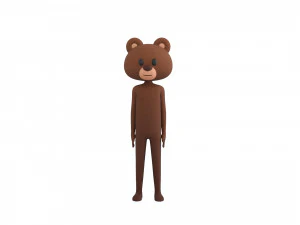 Character126 Rigged Bear 3D Model