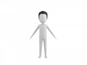 Character127 Rigged Simple Man 3D Model