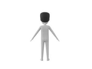 Character127 Rigged Simple Man 3D Model