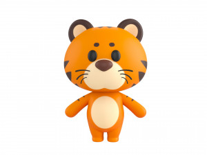 Character128 Rigged Tiger 3D 模型
