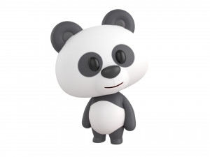 Character129 Rigged Panda Model 3D
