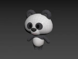 Character129 Rigged Panda 3D Model