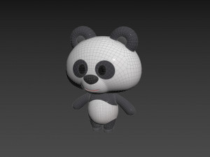 Character129 Rigged Panda Model 3D