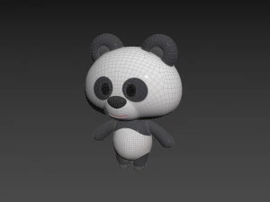 Character129 Rigged Panda 3D Model