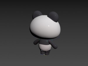 Character129 Rigged Panda Model 3D