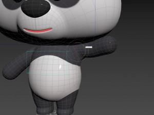 Character129 Rigged Panda Model 3D