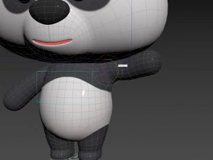 Character129 Rigged Panda 3D Model