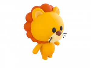 Character130 Rigged Lion 3D Model