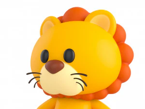 Character130 Rigged Lion 3D Model