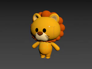 Character130 Rigged Lion 3D Model