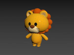 Character130 Rigged Lion 3D Model