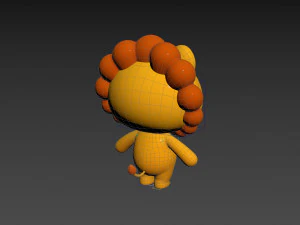 Character130 Rigged Lion 3D Model