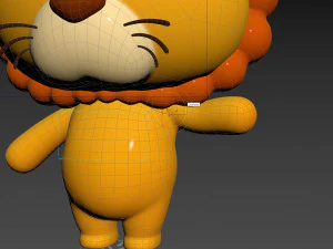 Character130 Rigged Lion 3D Model