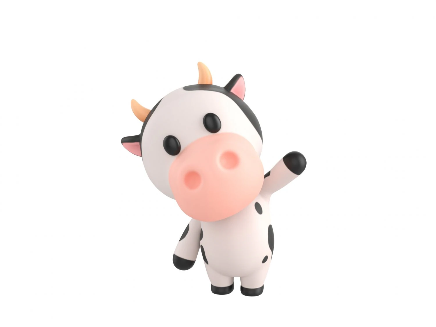 Character132 Rigged Cow 3D Model .c4d .max .obj .3ds .fbx .stl .blend 
