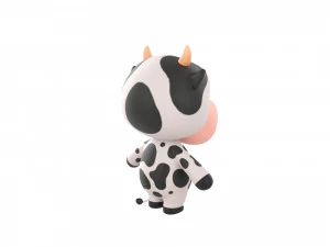 Character132 Rigged Cow 3D Model