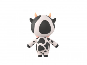 Character132 Rigged Cow Model 3D