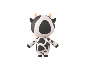 Character132 Rigged Cow 3D Model