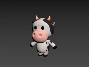 Character132 Rigged Cow 3D Model