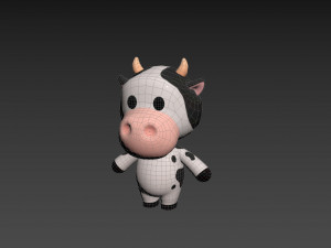 Character132 Rigged Cow Model 3D