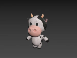Character132 Rigged Cow 3D Model
