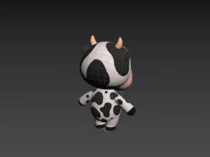 Character132 Rigged Cow 3D Model